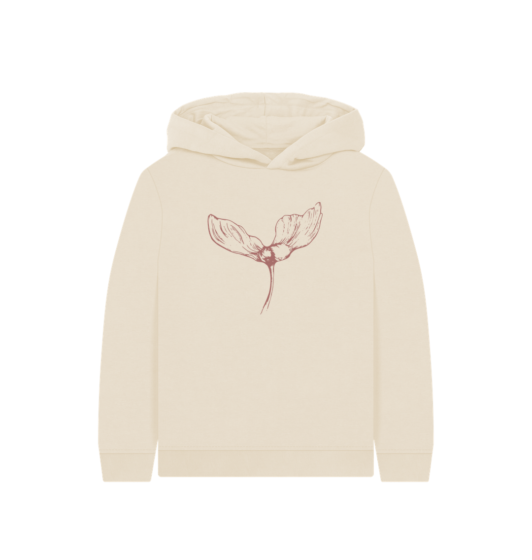 Oat Samara (Rust) Kid's Organic Cotton Hoodie