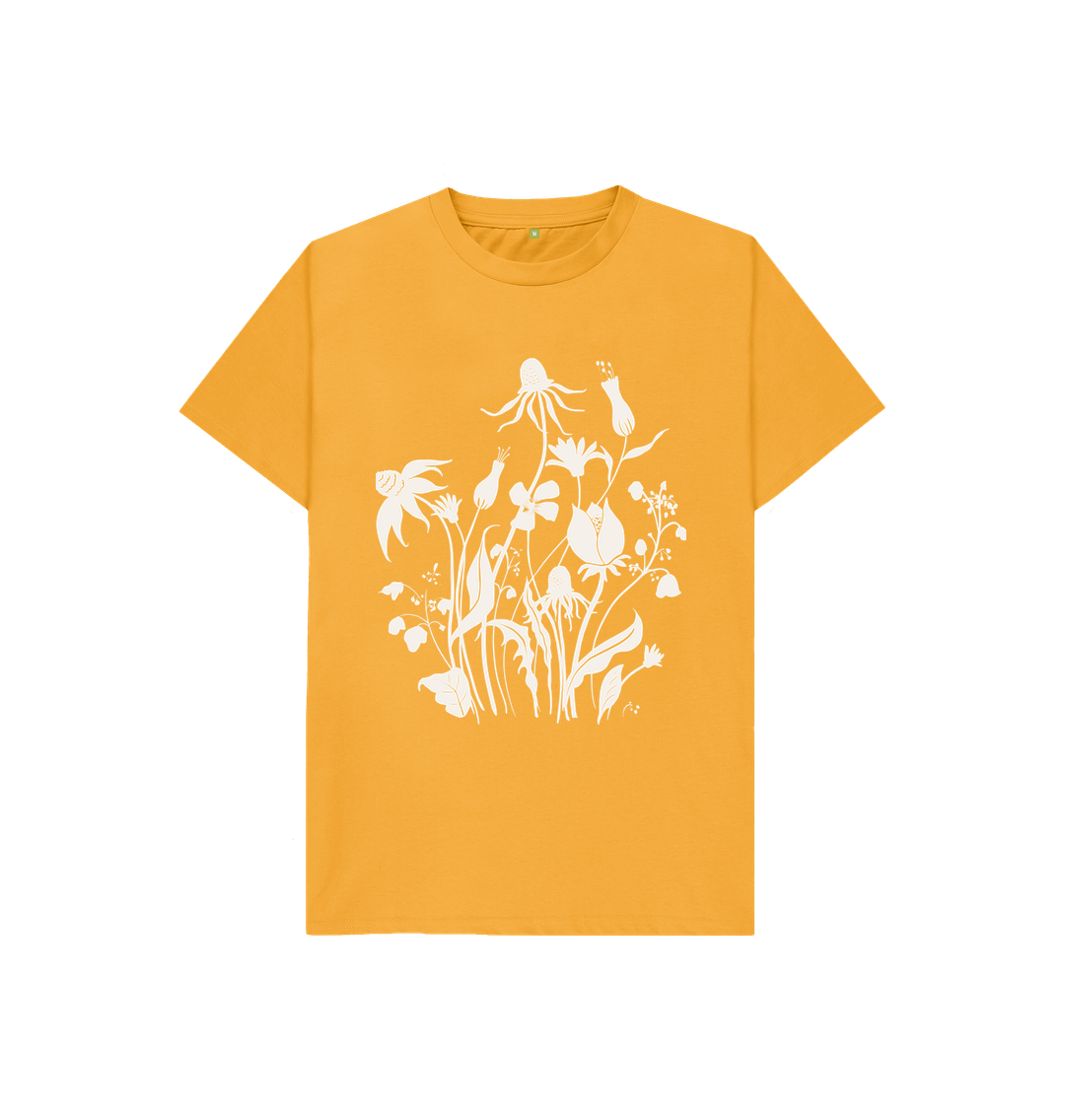 Mustard Wildflowers Kid's Organic Cotton T-shirt