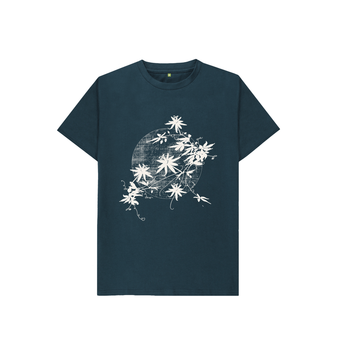 Denim Blue Passion Vine - Kid's Organic T-shirt