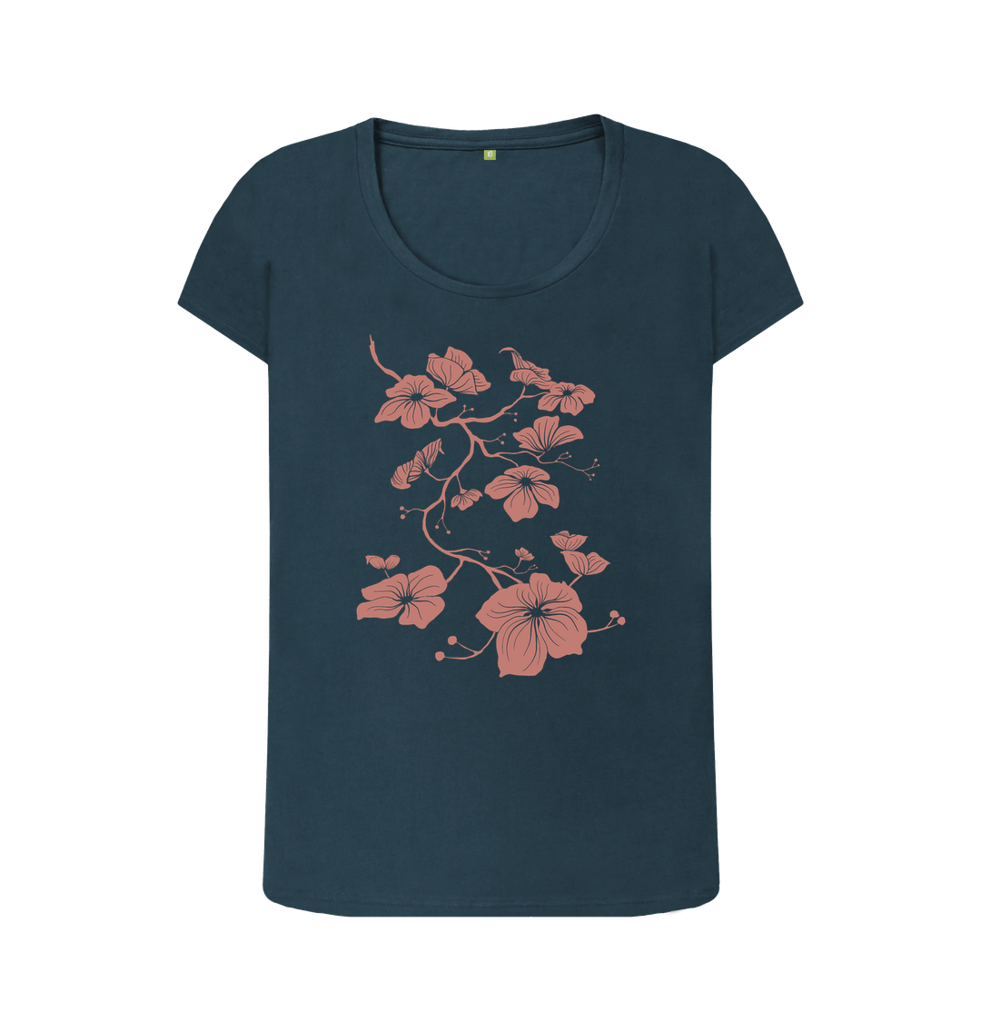 Denim Blue Printed T-shirt Front