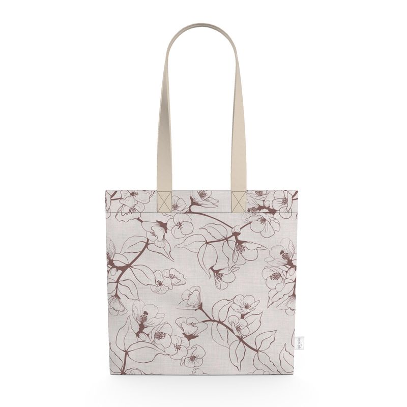 Leaf Linen/Cotton Shoulder Tote