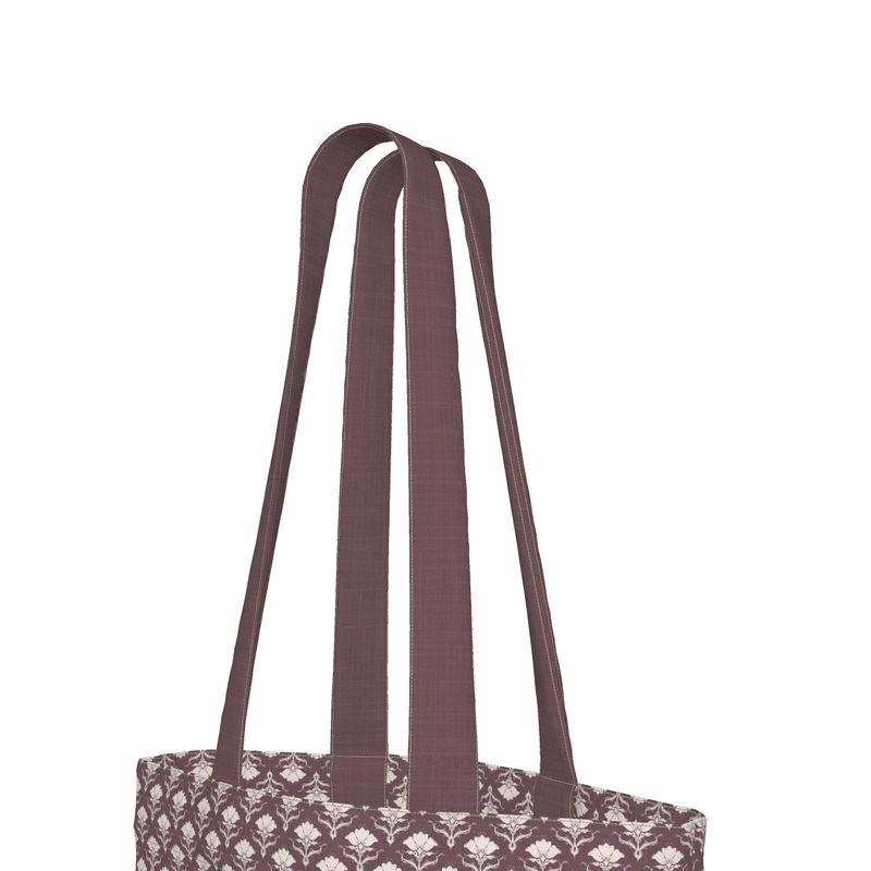 Flower Power Premium Tote (Plum)