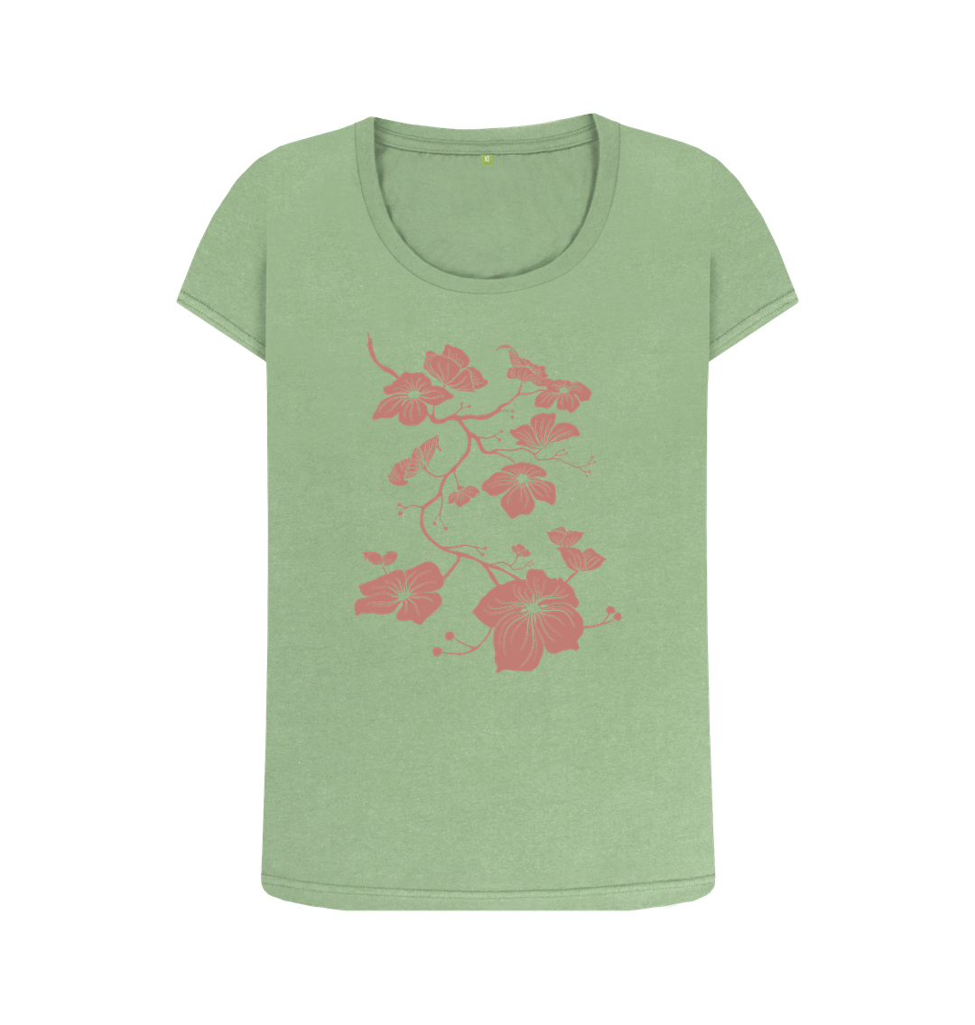 Sage Dogwood Women's Organic Scoop Neck T-shirt - Sienna