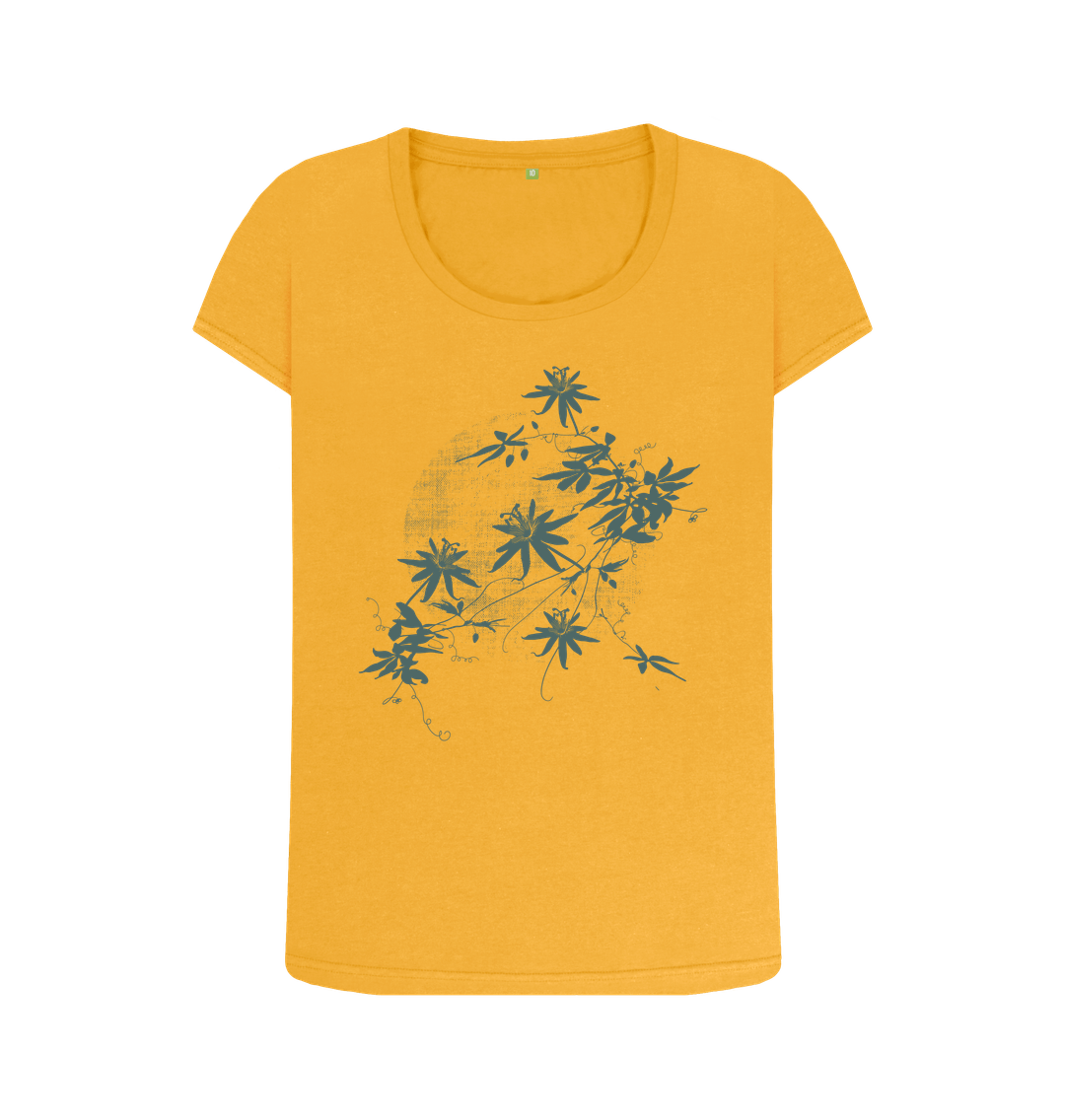 Mustard Printed T-shirt Front