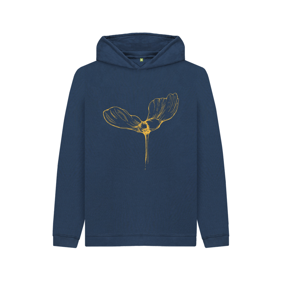 Navy Blue Samara Single Kid's Organic Hoodie