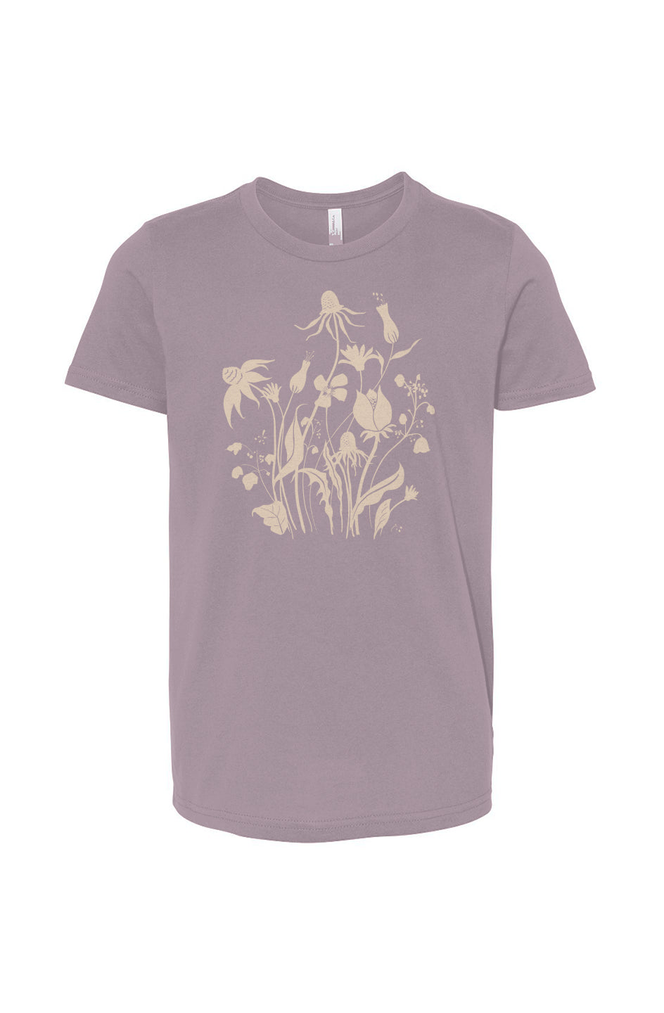 Wildflowers - Kid's 100% Cotton Summer T-shirt (Lilac)