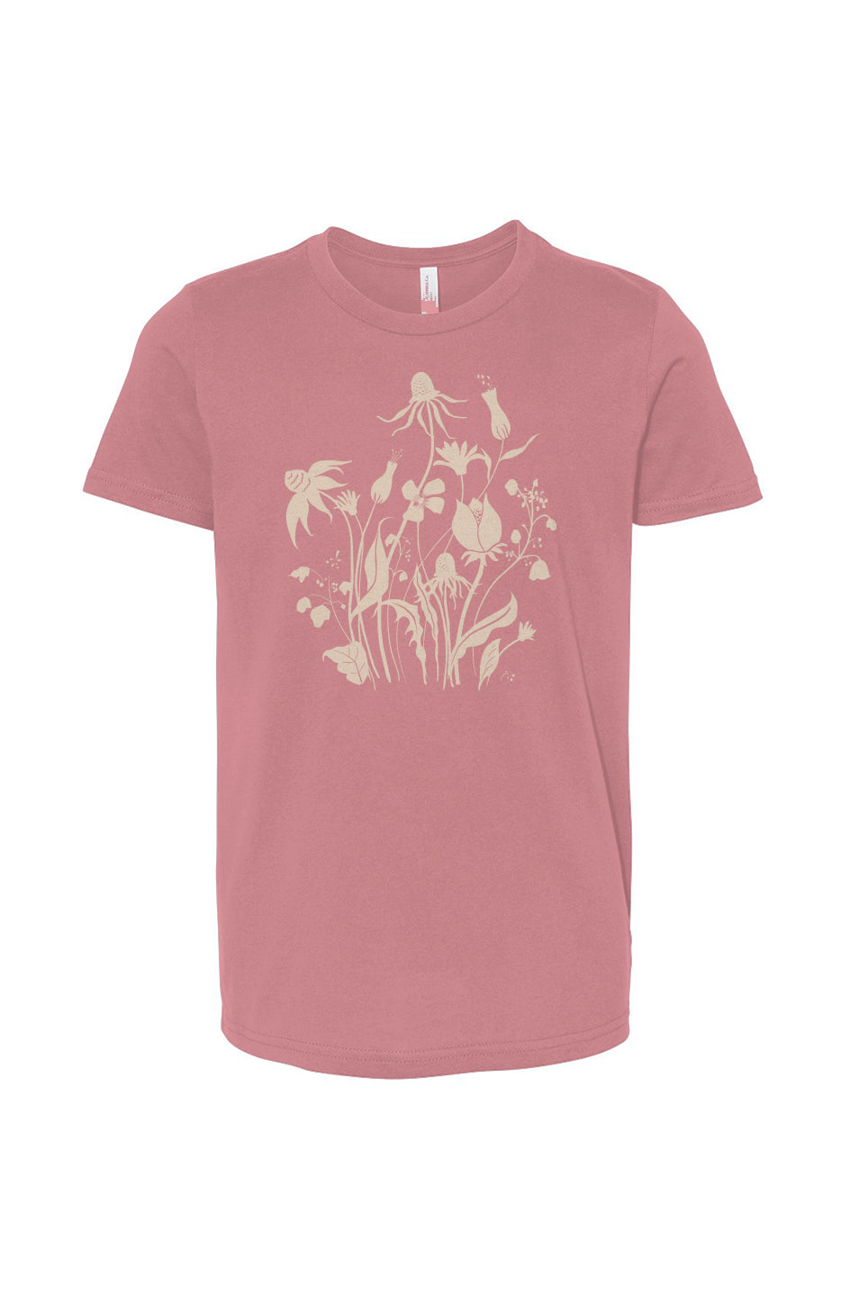 Wildflowers - Kid's 100% Cotton Summer T-shirt (Rose)