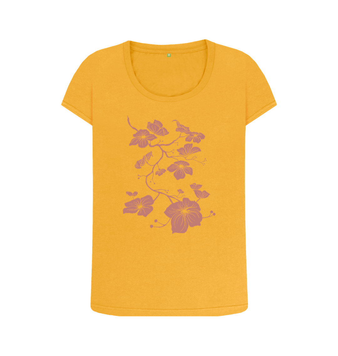 Mustard Printed T-shirt Front