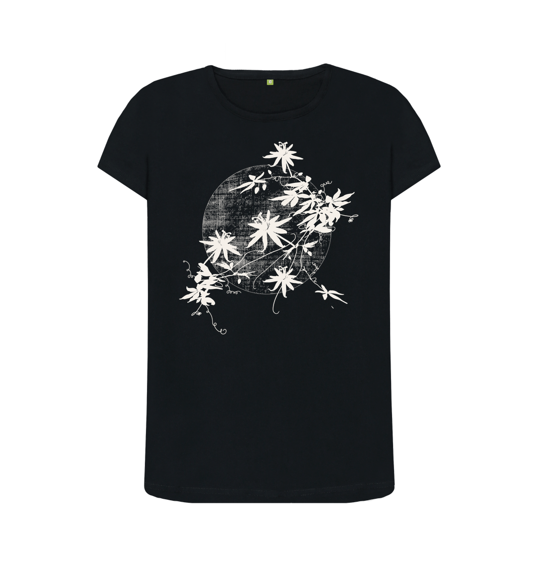 Black Passion Vine - Women\u2019s Organic Crew Neck Tee
