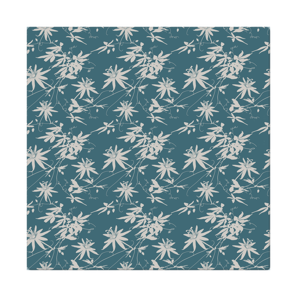 Passion Vine Cloth Napkins (Deep Teal)