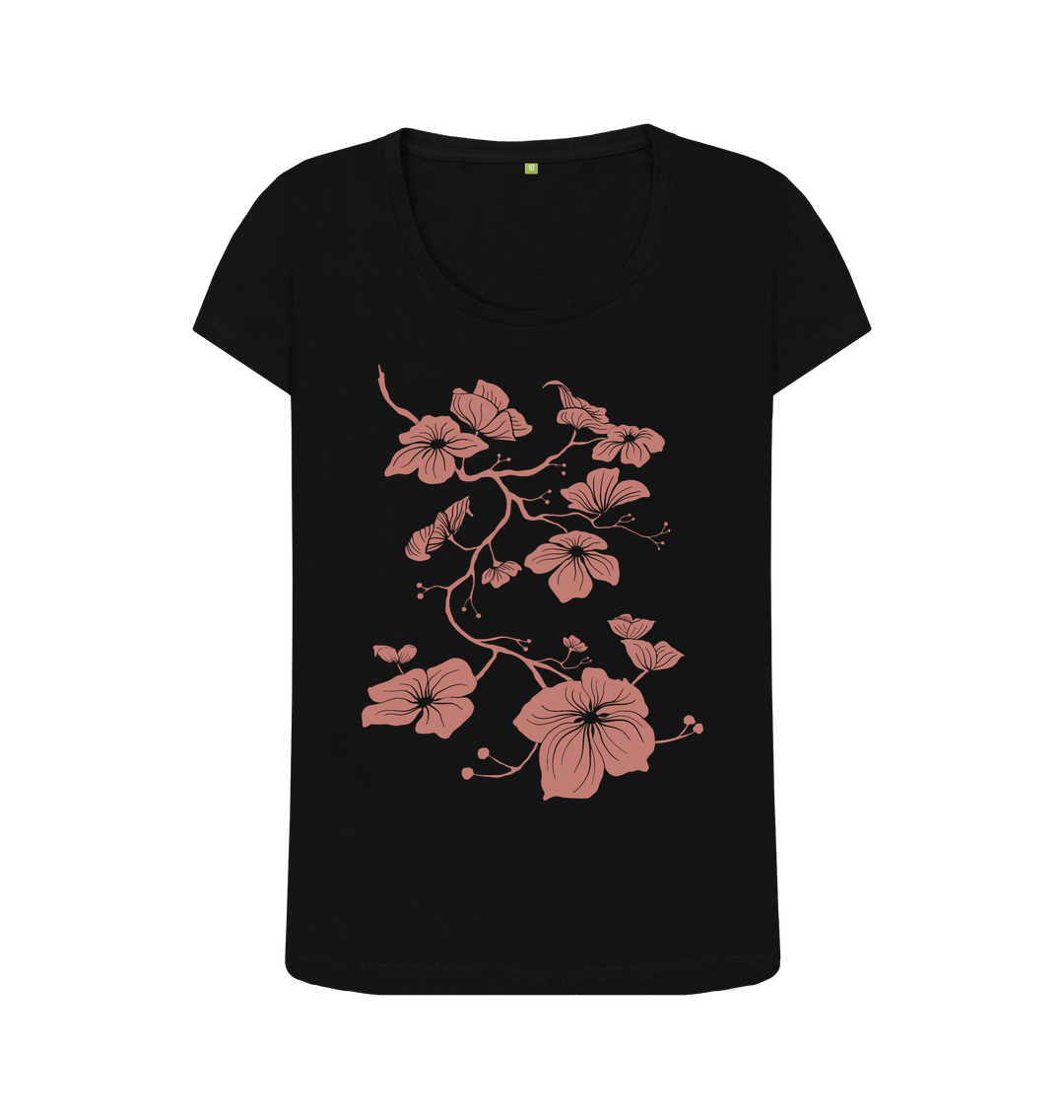 Black Dogwood - Women's Organic Scoop Neck T-shirt