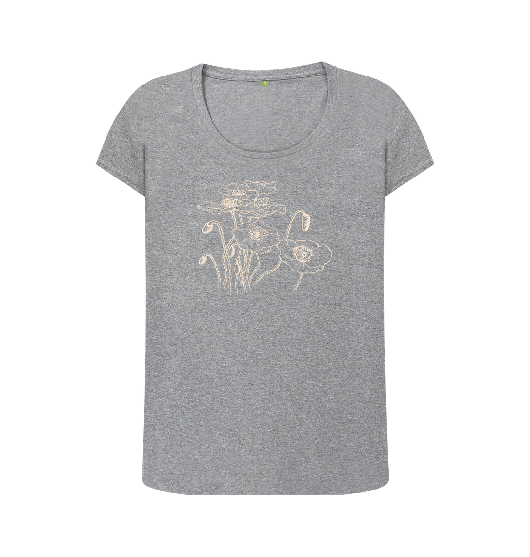 Athletic Grey Printed T-shirt Front