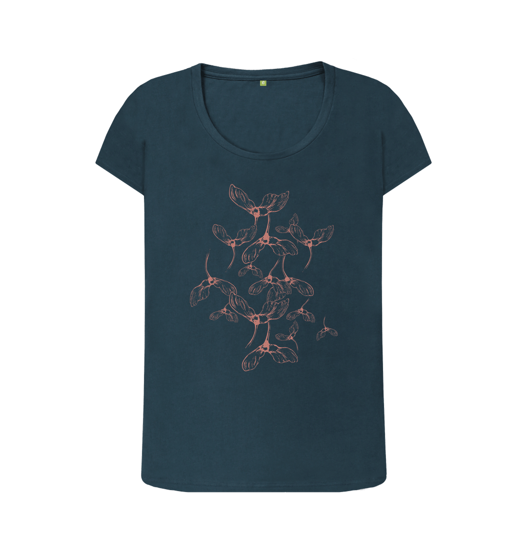 Denim Blue Printed T-shirt Front