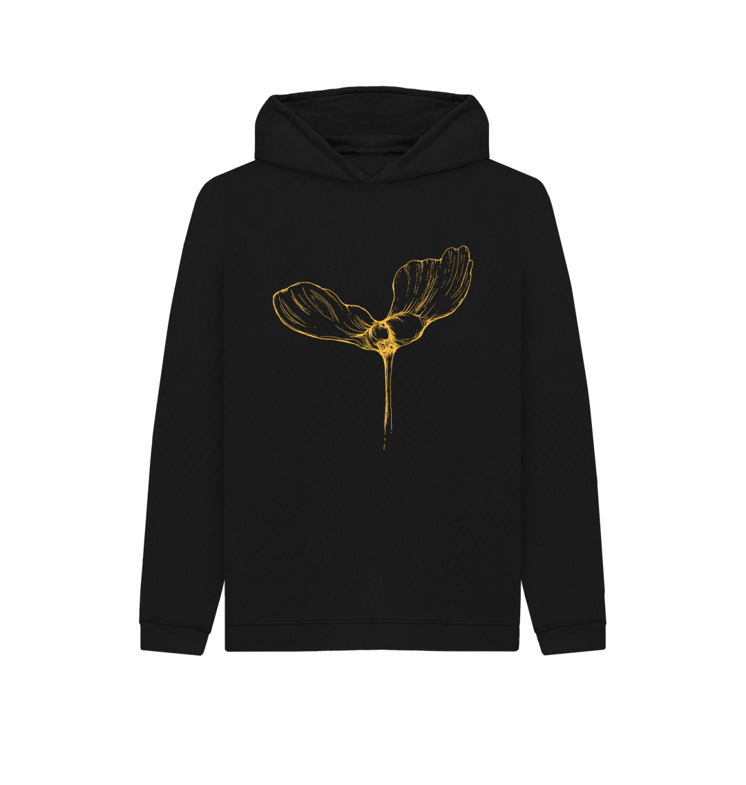 Black Samara Single Kid's Organic Hoodie