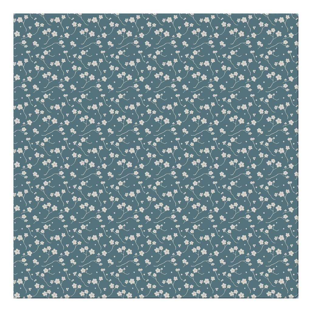 Blossom Cloth Napkins (Deep Teal)