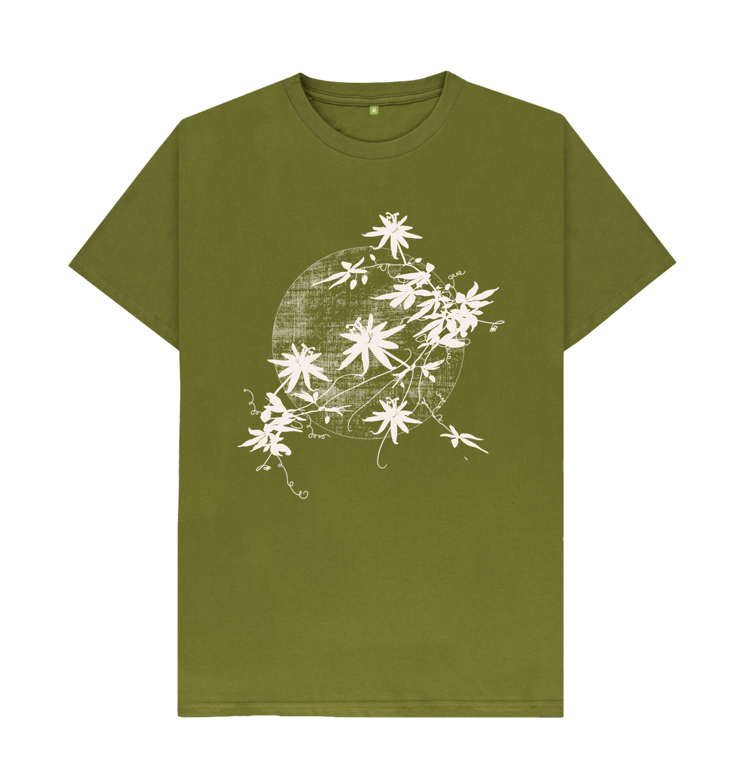 Moss Green Passion Vine - Unisex Organic T-shirt