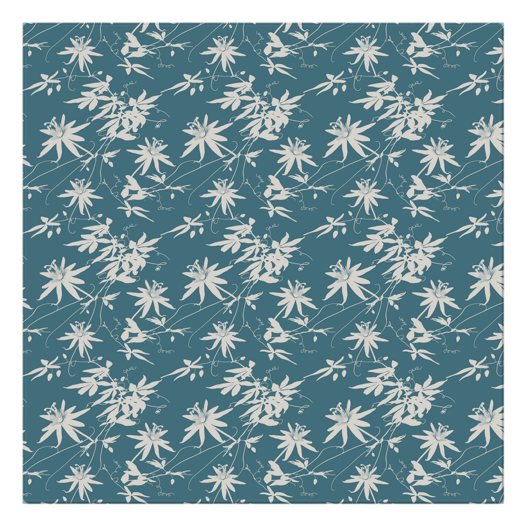 Passion Vine Cloth Napkins (Deep Teal)