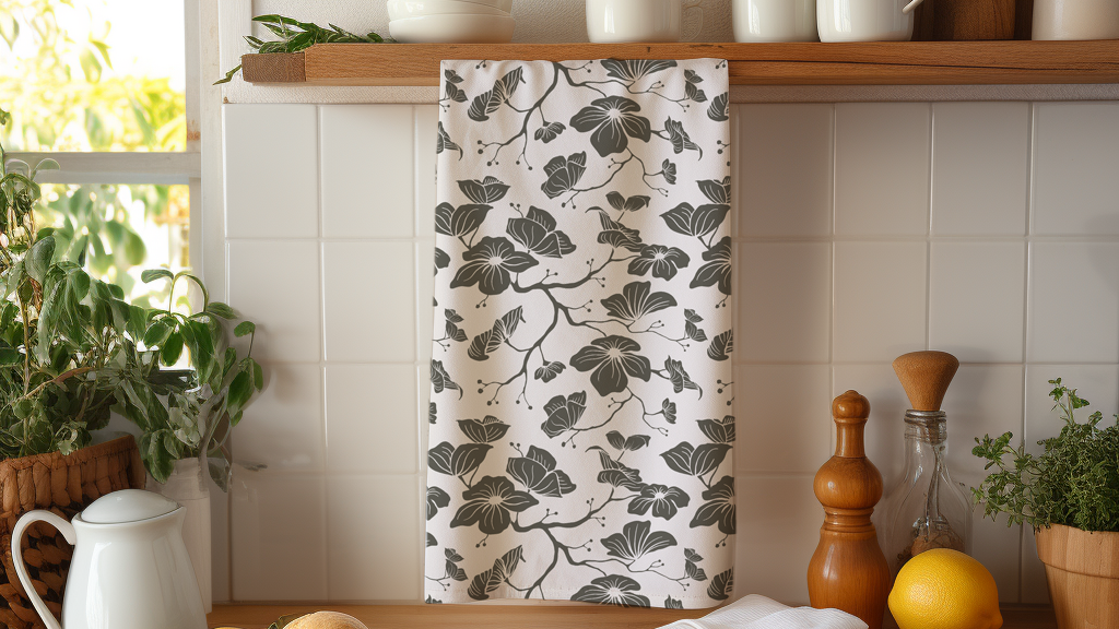 Dogwood Tea Towel (Olive)