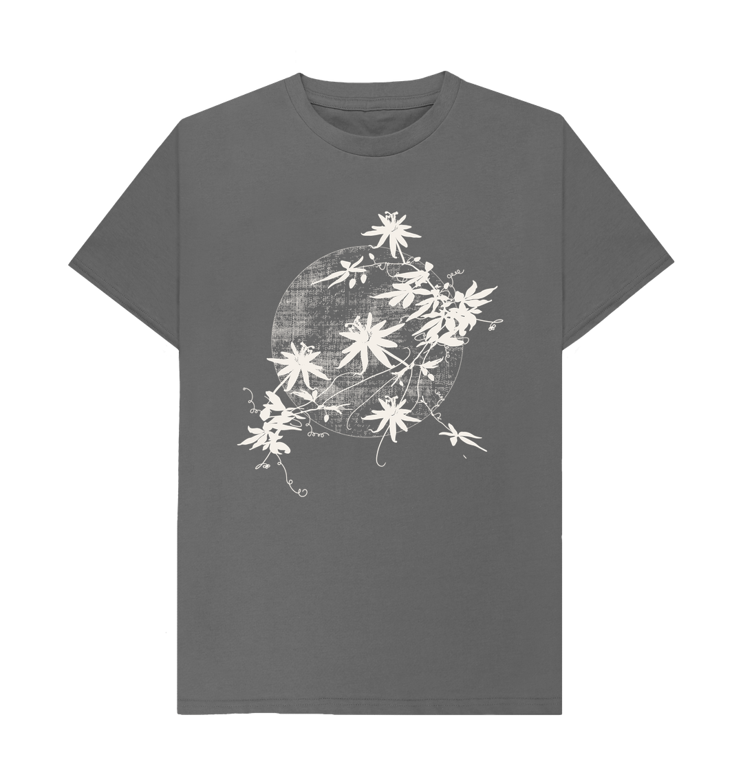 Slate Grey Passion Vine - Unisex Organic T-shirt