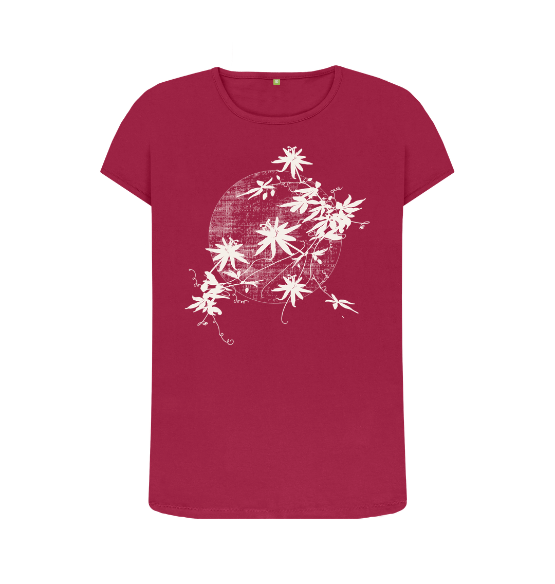 Cherry Passion Vine - Women\u2019s Organic Crew Neck Tee