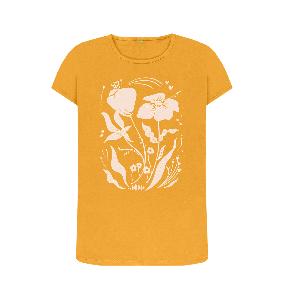 Mustard Printed T-shirt Front