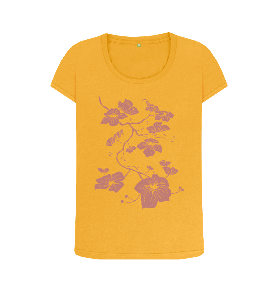 Mustard Printed T-shirt Front