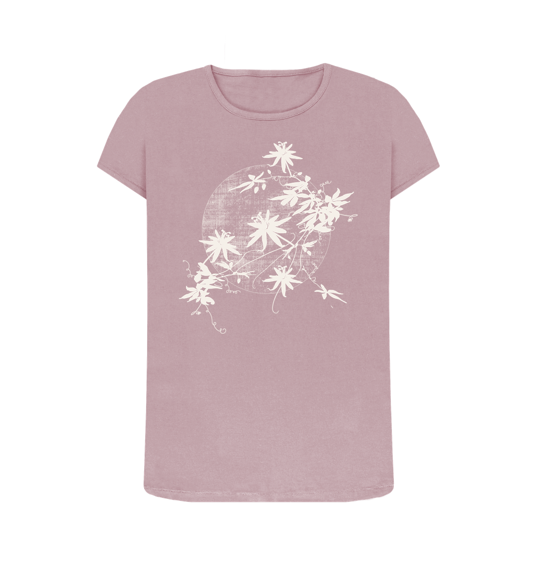 Mauve Passion Vine - Women\u2019s Organic Crew Neck Tee