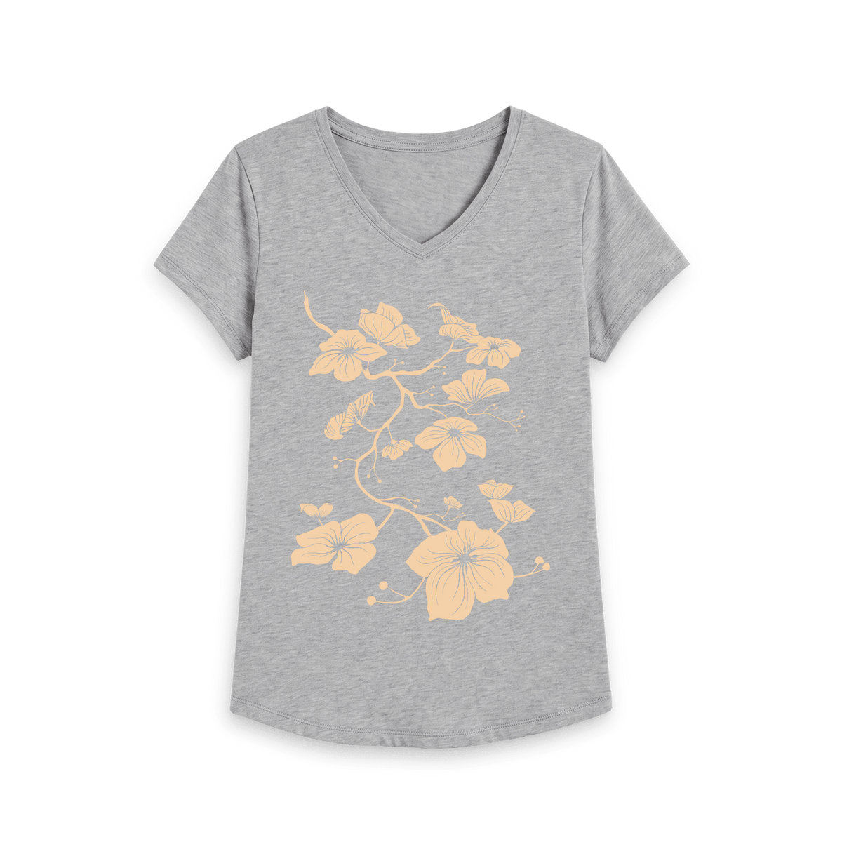 Athletic Grey Printed T-shirt Front
