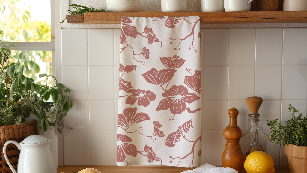 Dogwood Tea Towel (Coral)