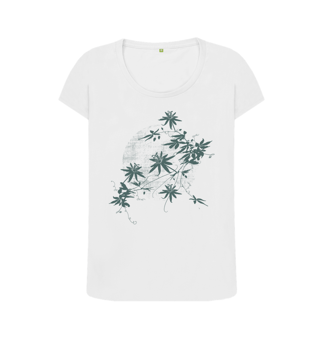 White Passion Vine - Women's Organic Scoop Neck T-shirt