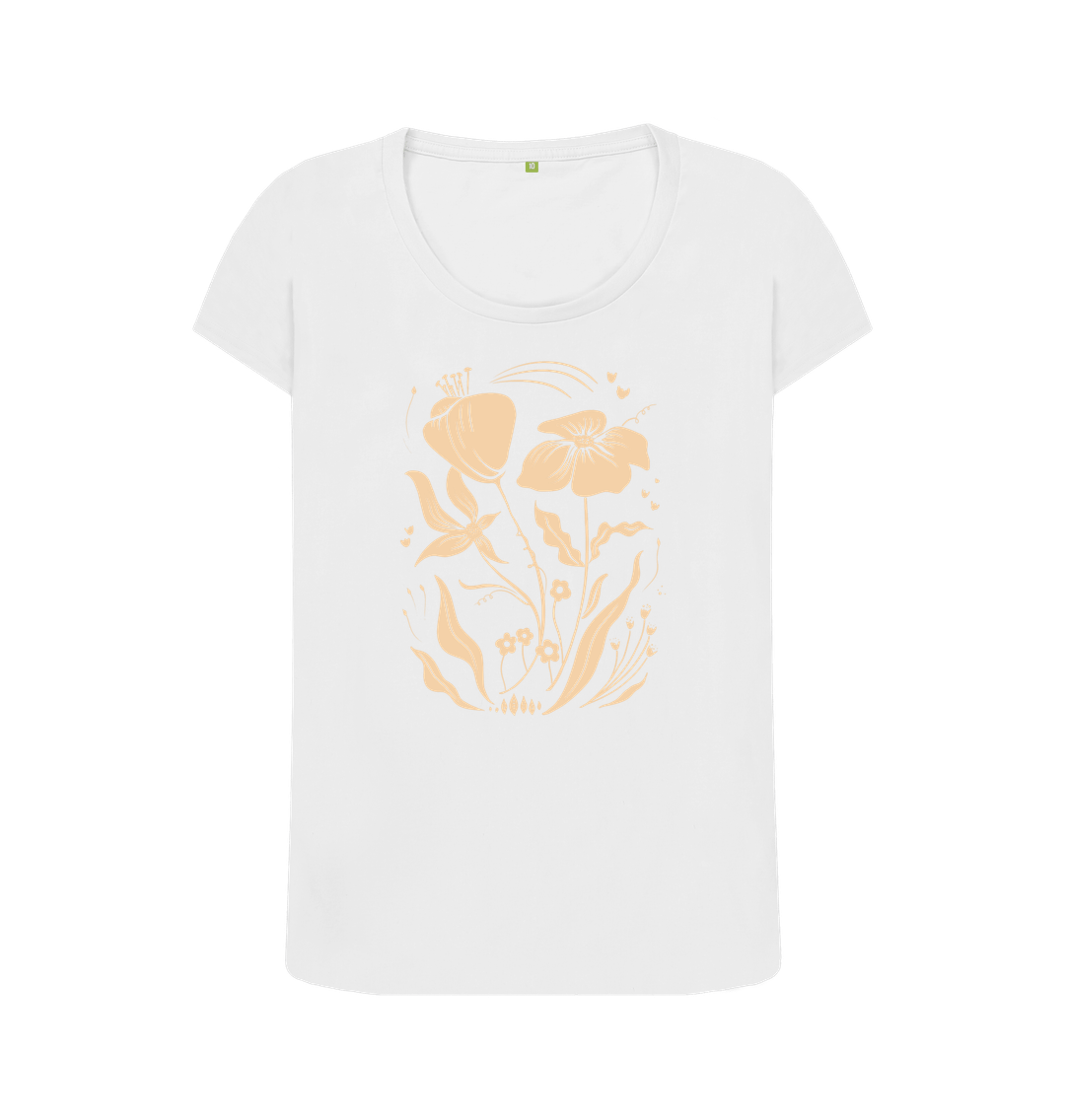 White Printed T-shirt Front