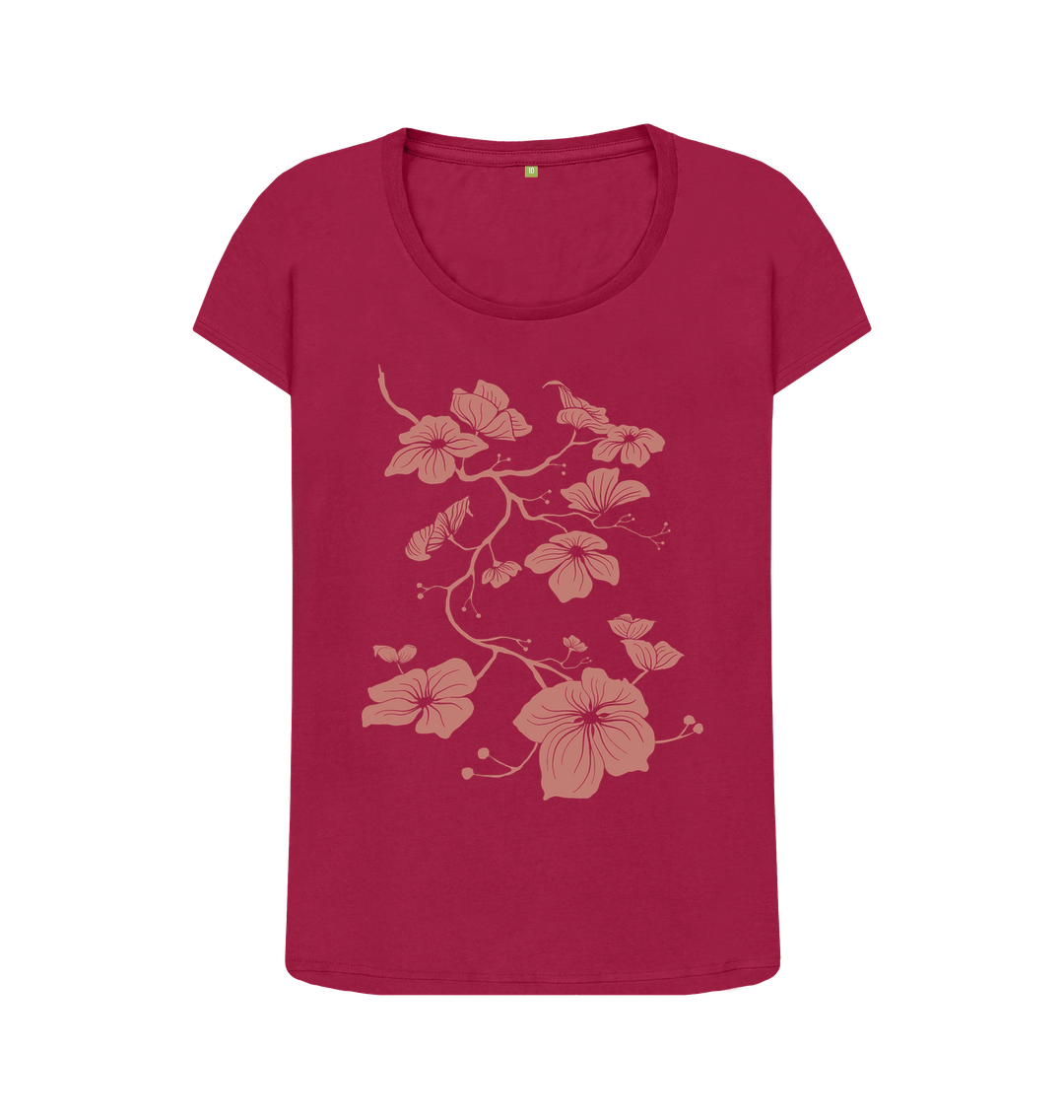Cherry Dogwood - Women's Organic Scoop Neck T-shirt
