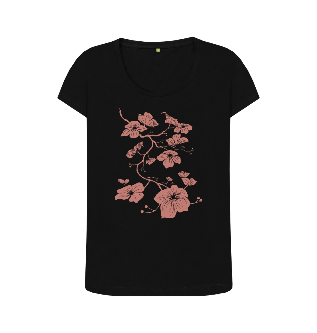 Black Printed T-shirt Front
