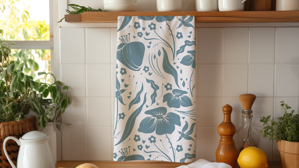 Meadow Tea Towel (Deep Teal)