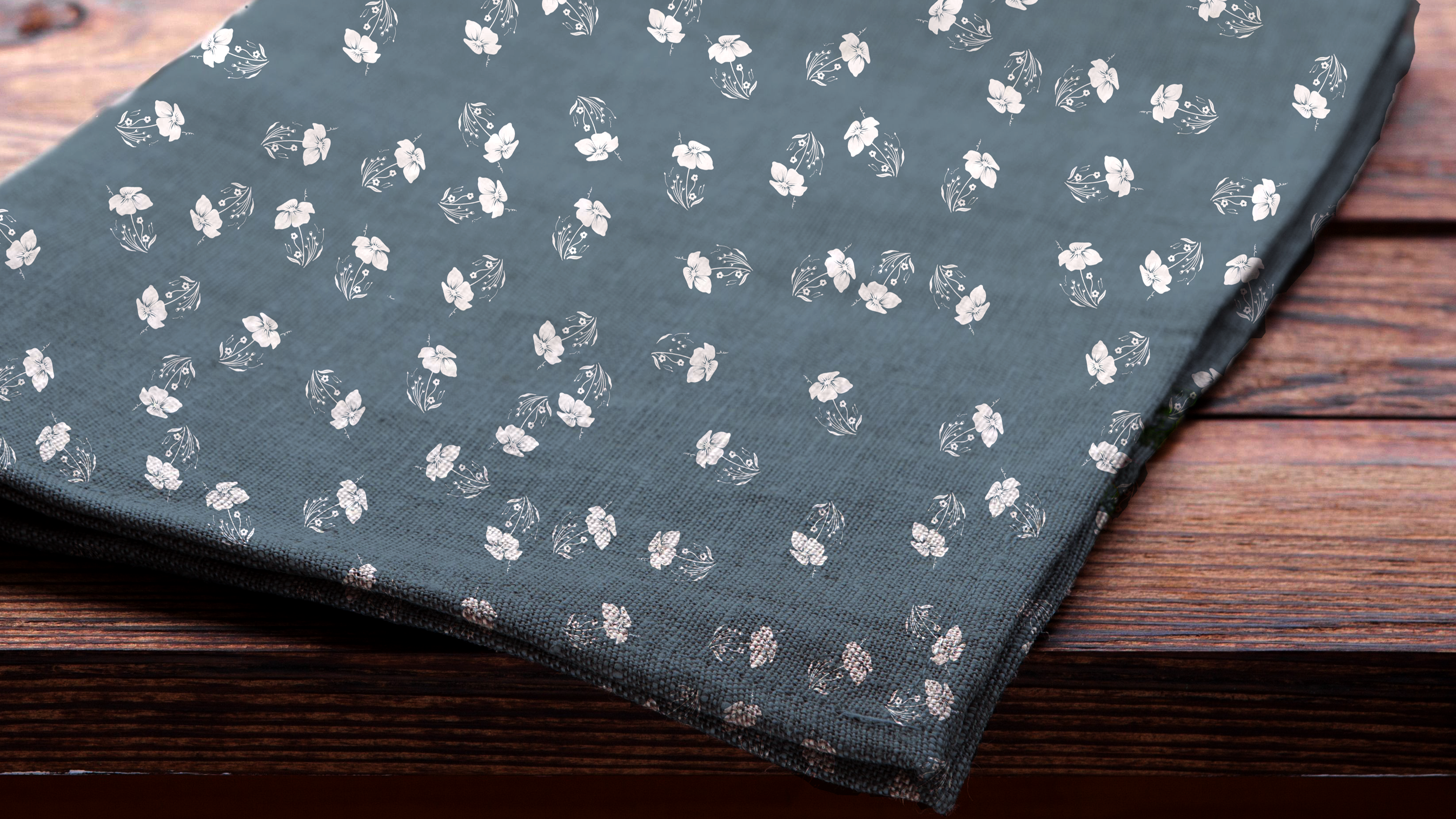 Posy Cloth Napkins (Midnight)